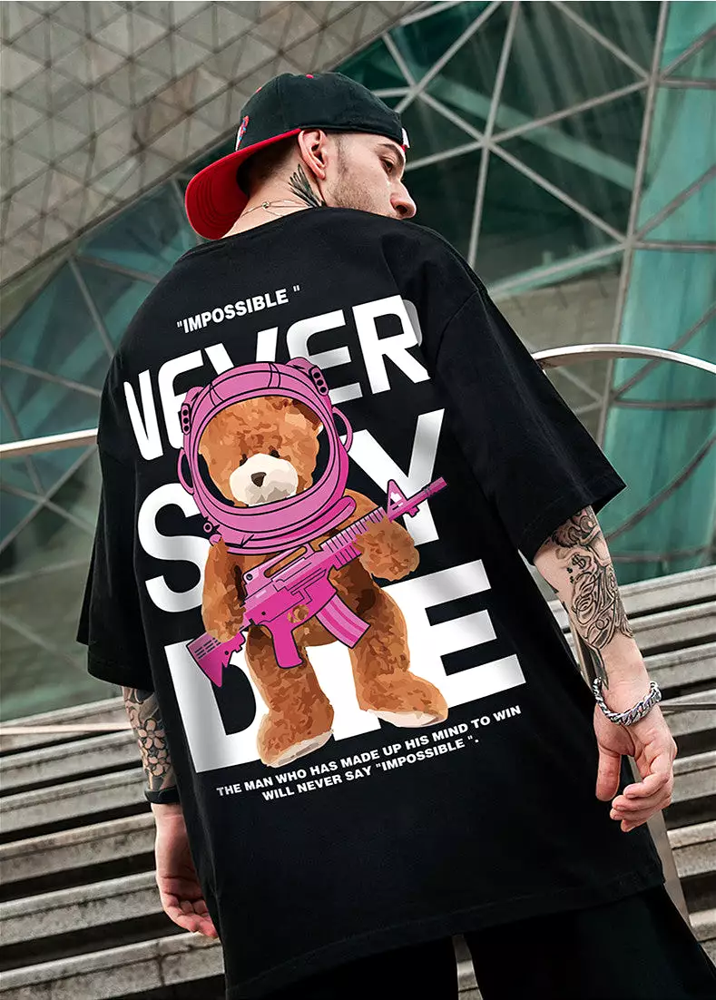 2023 Hip Hop Black White Streetwear T Shirt Custom Graphic Tees Loose Fit Plus Size Men'S T-Shirts Oversized Tshirt For Men