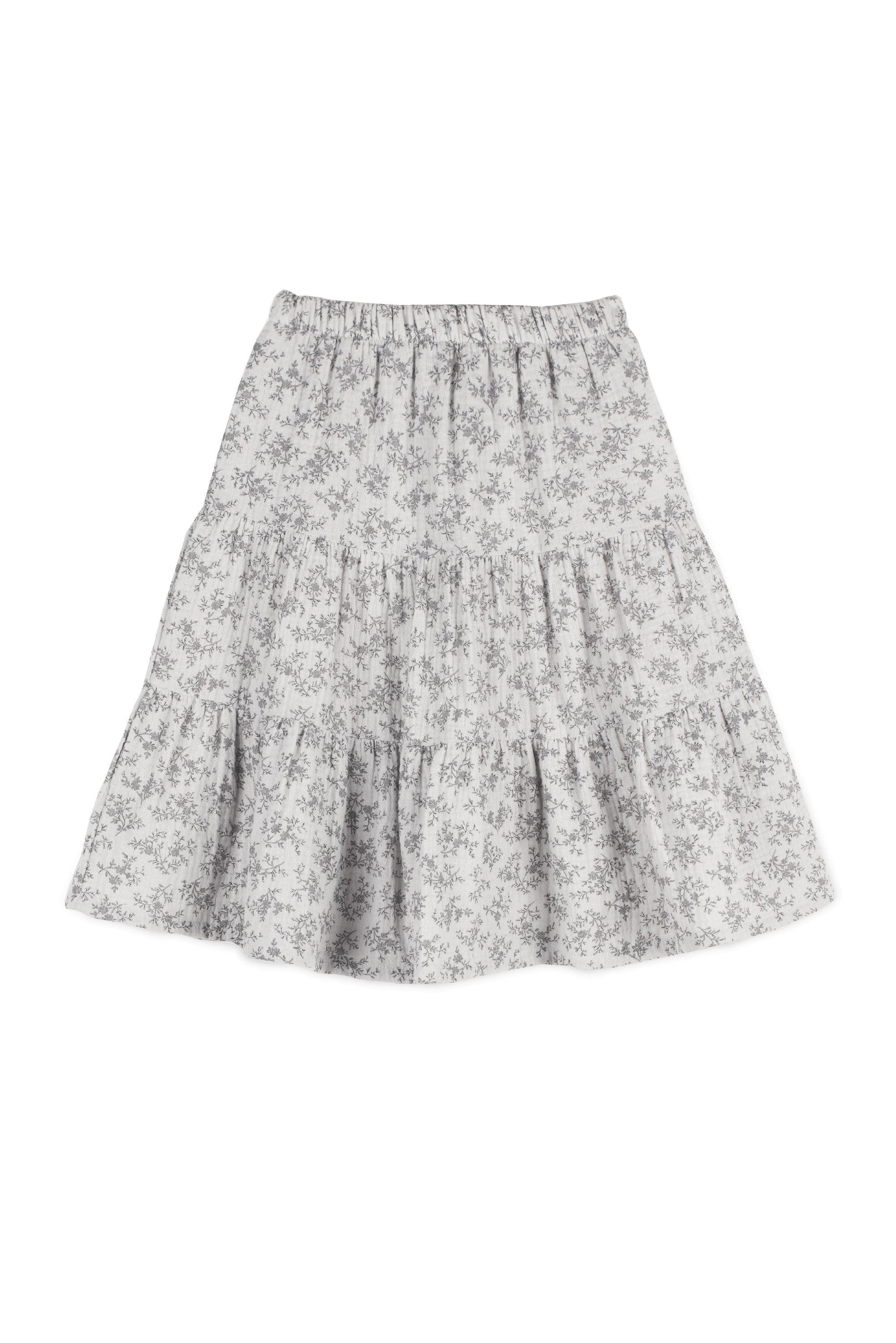 [60%OFF]FLOWERS PRINT MUSELINE SKIRT