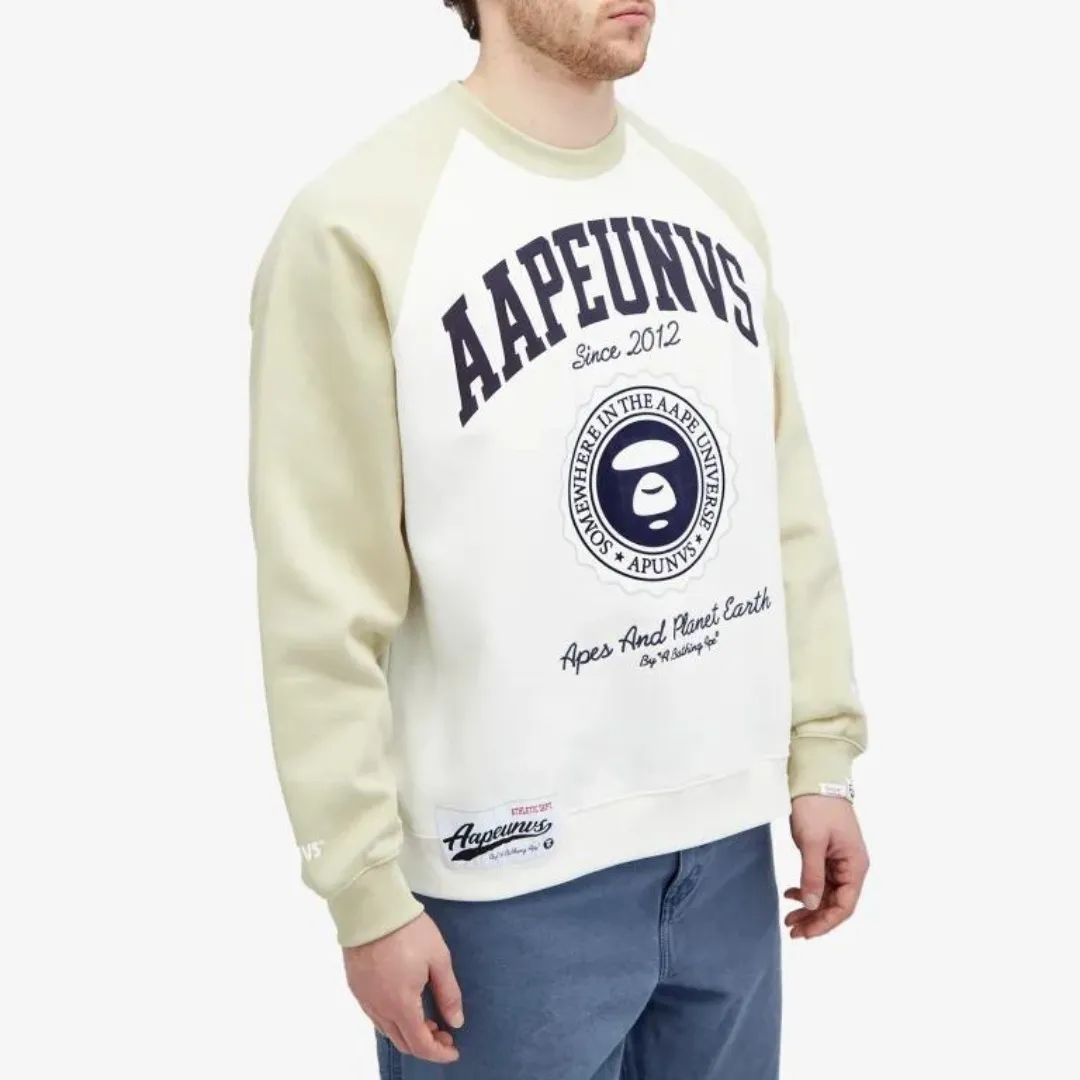 A BATHING APE  |Crew Neck Unisex Street Style Long Sleeves Cotton Oversized