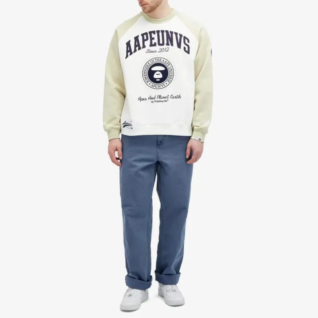 A BATHING APE  |Crew Neck Unisex Street Style Long Sleeves Cotton Oversized