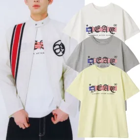 AEAE  |Unisex Street Style Short Sleeves Oversized Logo T-Shirts