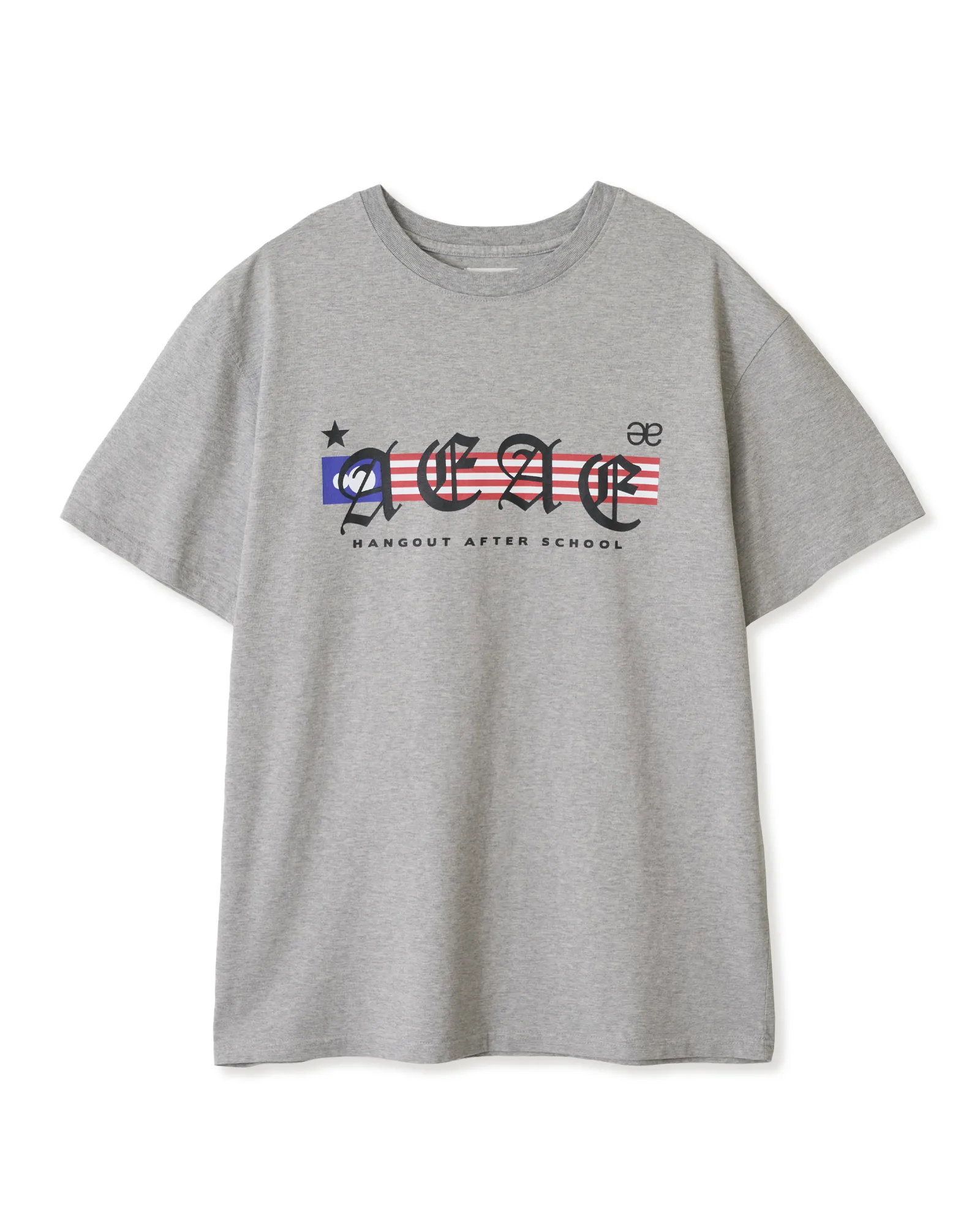 AEAE  |Unisex Street Style Short Sleeves Oversized Logo T-Shirts