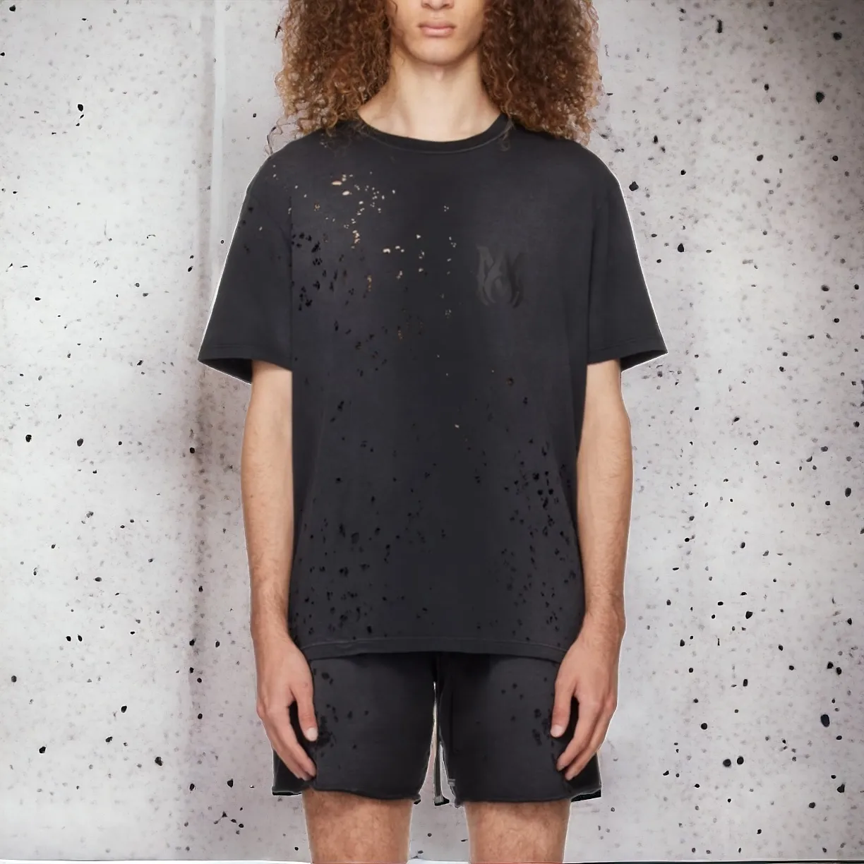 AMIRI  |Crew Neck Street Style Plain Cotton Short Sleeves Oversized