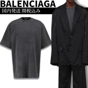 BALENCIAGA  |Crew Neck Street Style Plain Cotton Short Sleeves Oversized