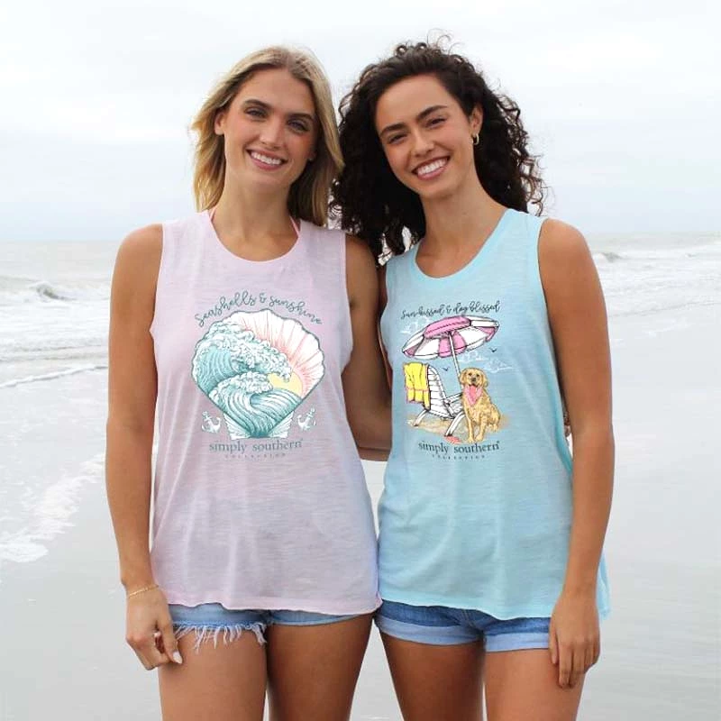 Beach Dog Umbrella Tank Top