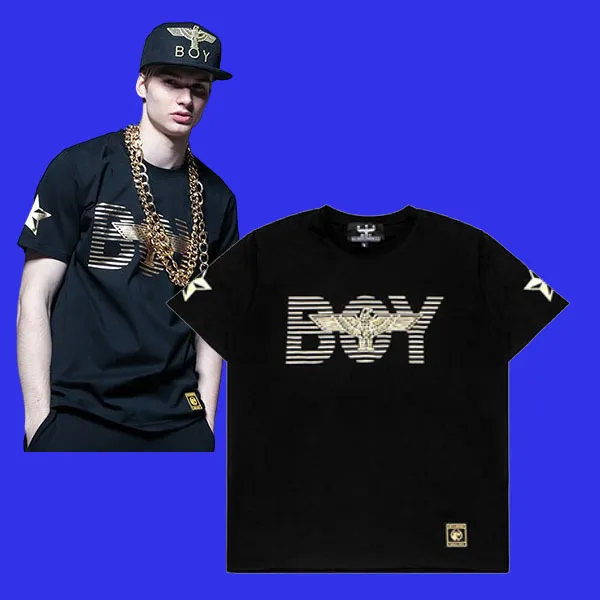 BOY LONDON  |Unisex Studded Street Style U-Neck Short Sleeves Oversized