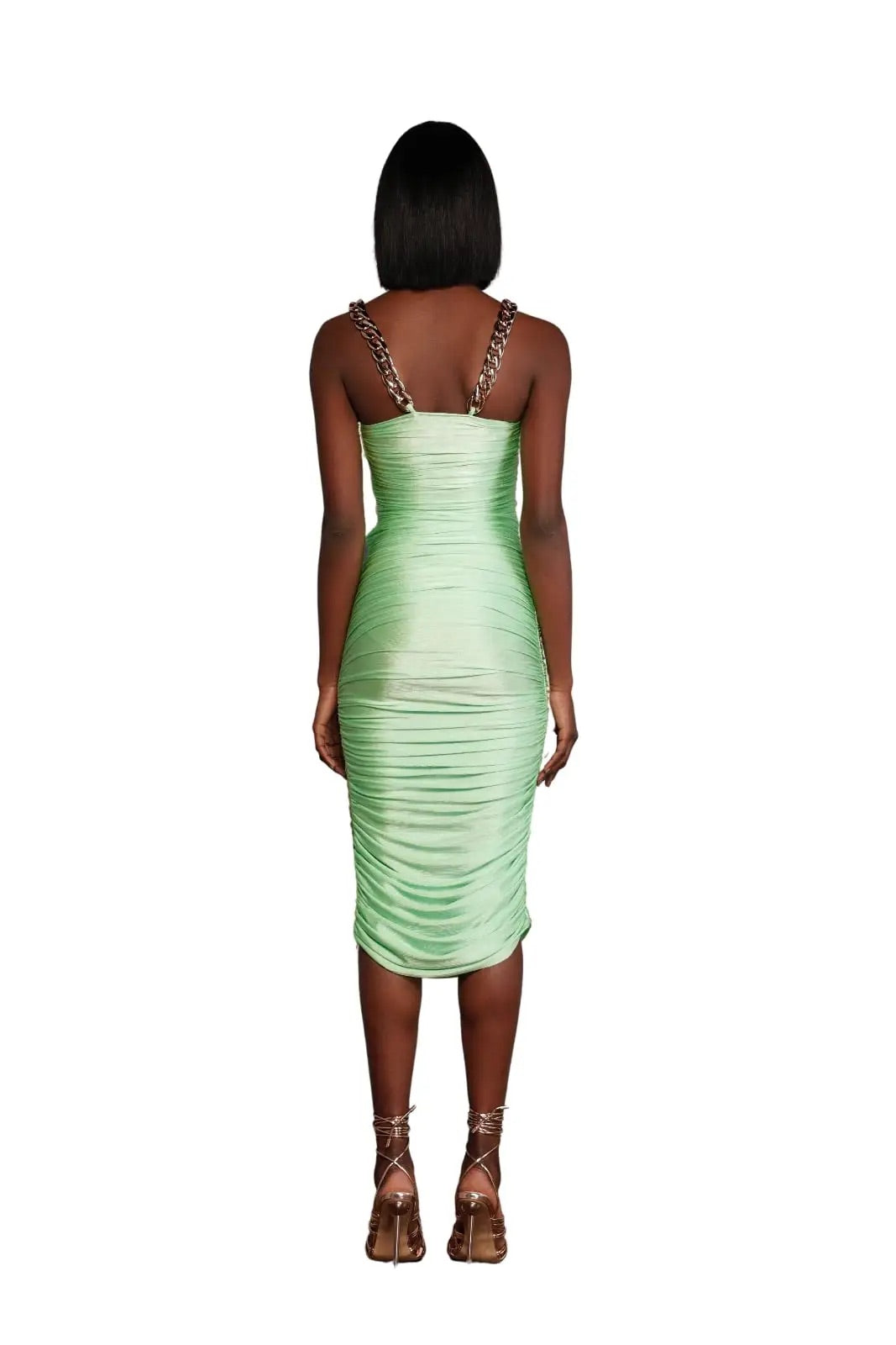 Bronx and Banco - Nadia Neon Mint Midi Dress - Neon Mint