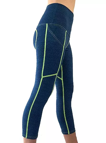 Cobalt Capri Pants With Pockets by WSI Sports Made in USA 731BPPT