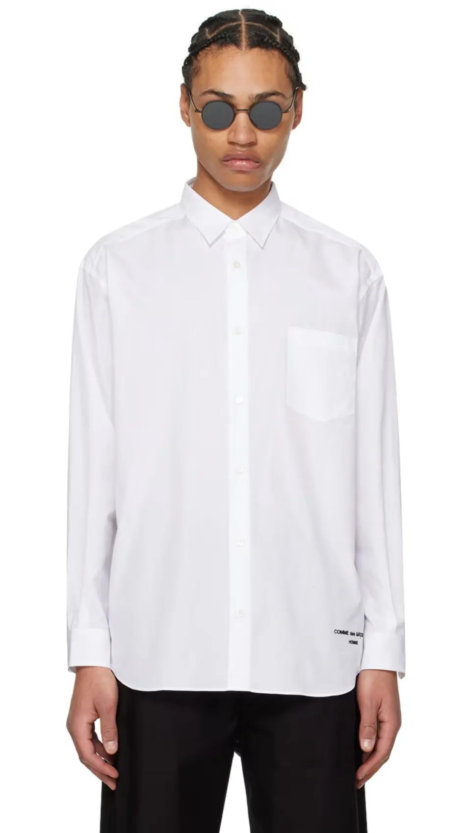 COMME des GARCONS  |Plain Cotton Short Sleeves Oversized Logo Designers Shirts