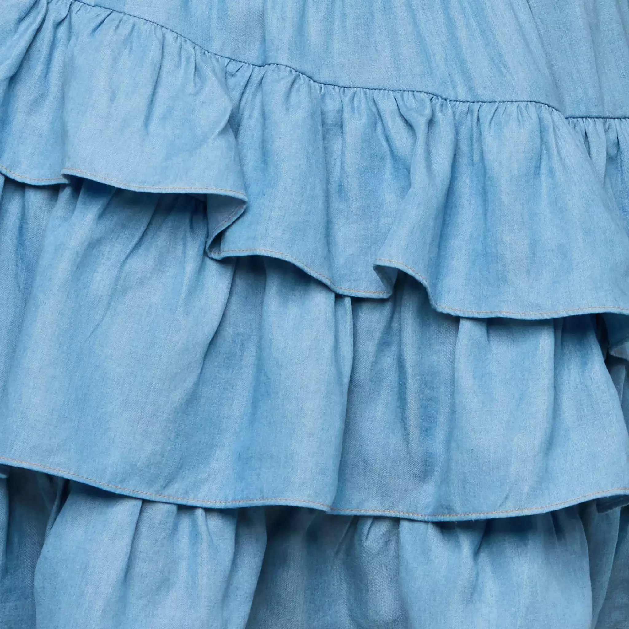 Cora Diagonal Ruffle Skirt :: Blue