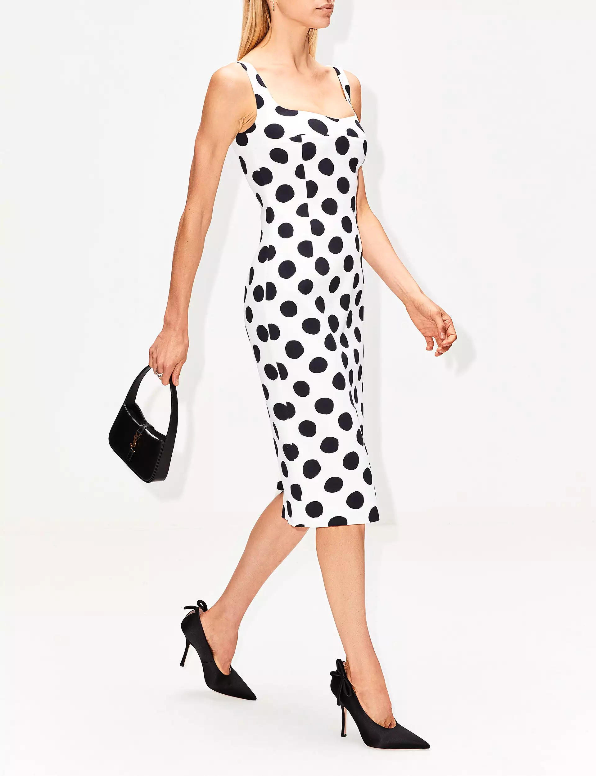 Dotted Slim Tank Dress