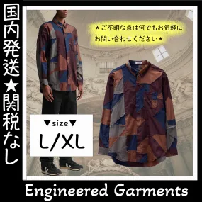 Engineered Garments  |Unisex Street Style Long Sleeves Cotton Oversized Logo