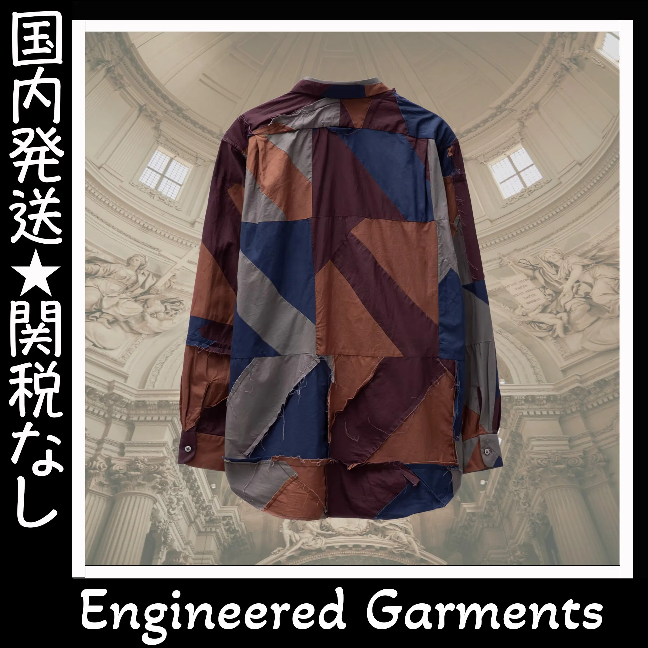 Engineered Garments  |Unisex Street Style Long Sleeves Cotton Oversized Logo