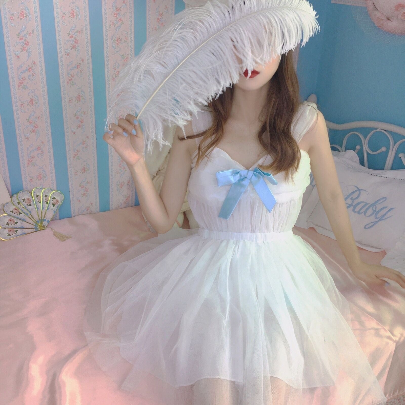 escape princess white tulle dress