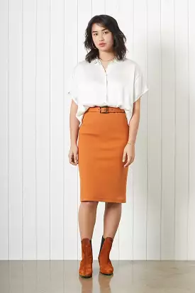 Esme Skirt in Knit Cotton Rib