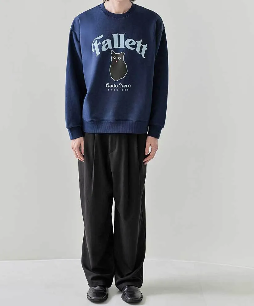 Fallett  |Unisex Street Style Long Sleeves Plain Cotton Oversized Logo