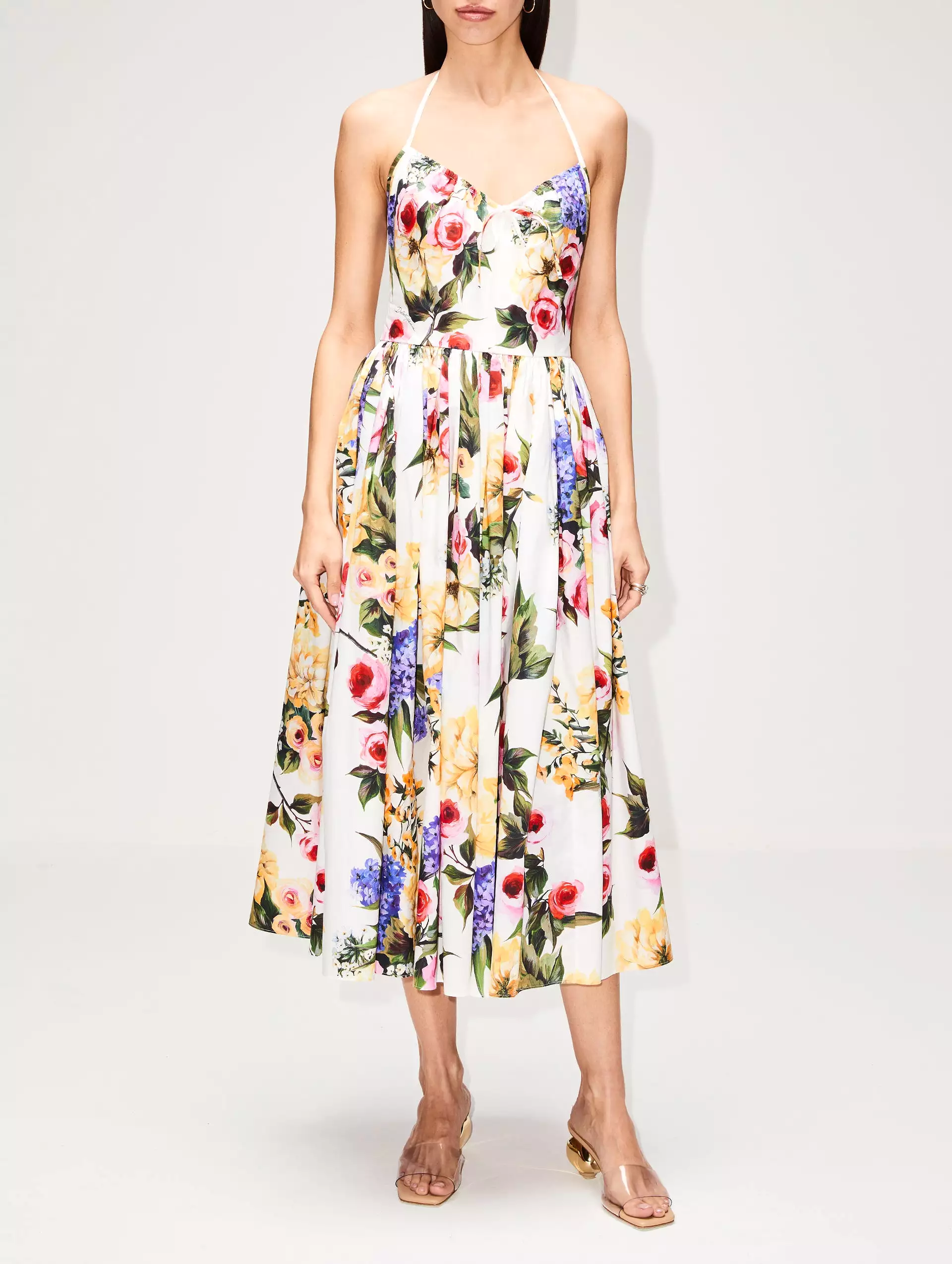 Floral Printed Poplin Dress