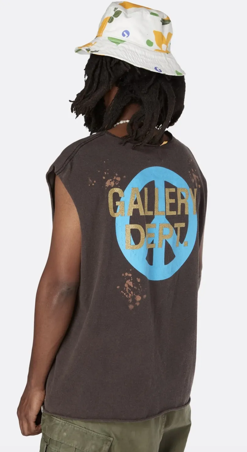 GALLERY DEPT.  |Unisex Street Style Cotton Handmade Oversized Logo Tanks