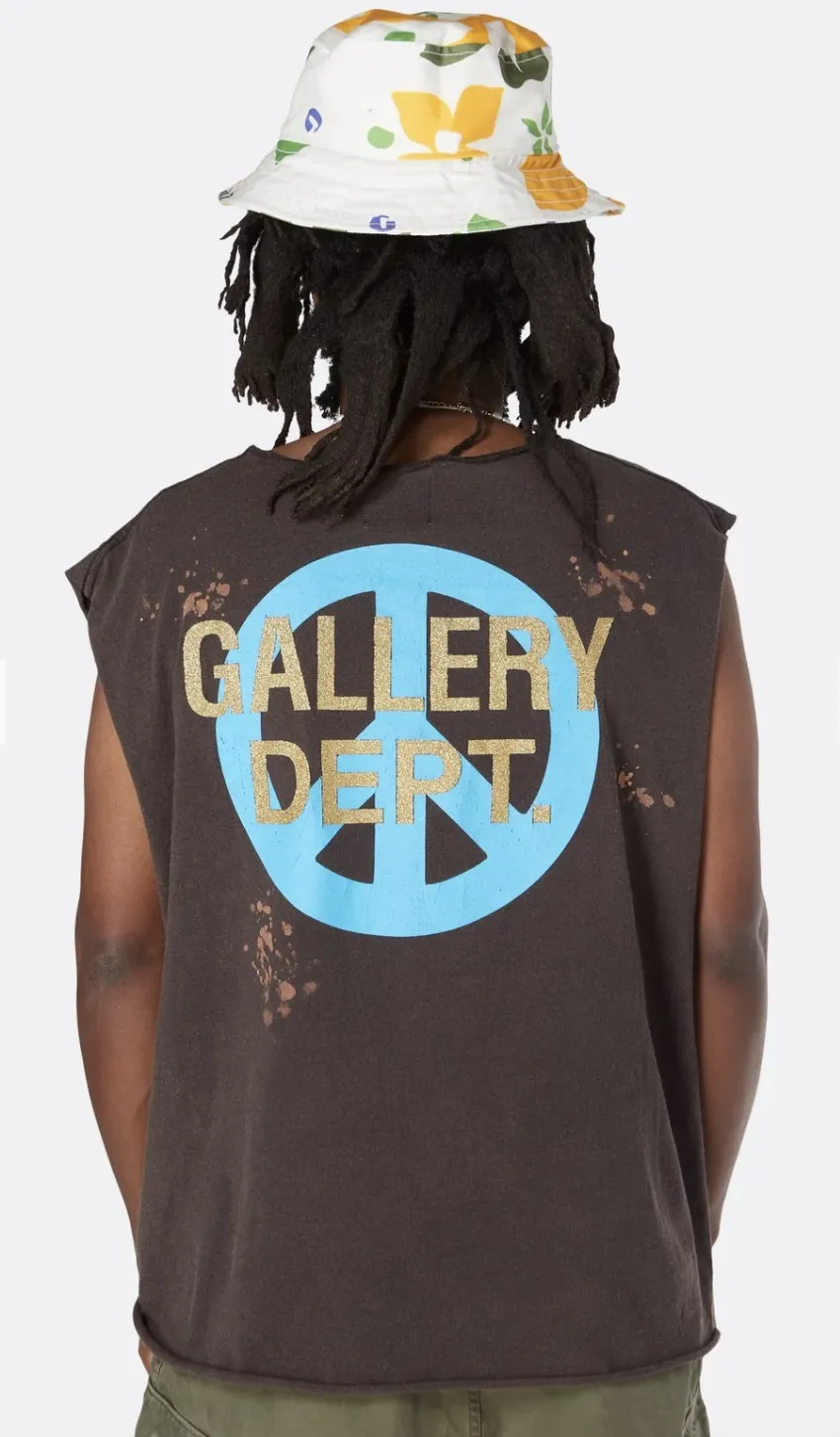 GALLERY DEPT.  |Unisex Street Style Cotton Handmade Oversized Logo Tanks