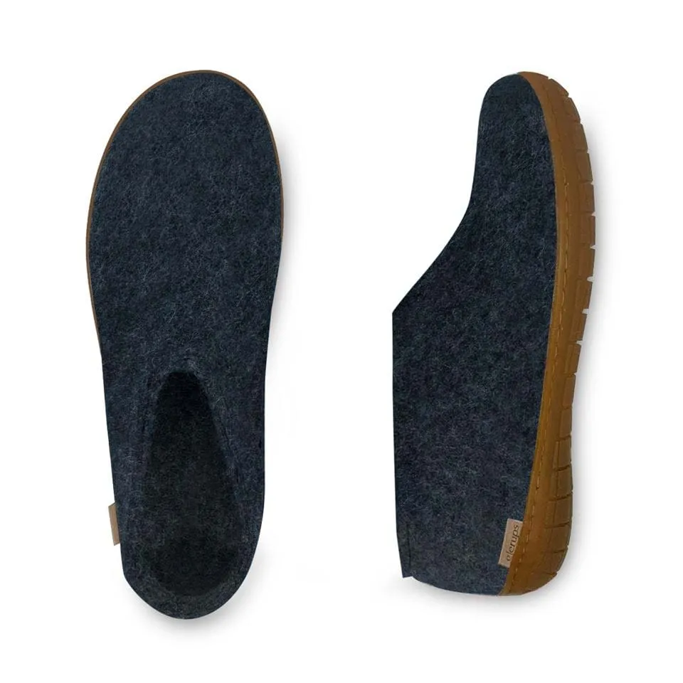 Glerups Slipper: Shoe, Denim, Honey Rubber Sole AR-10