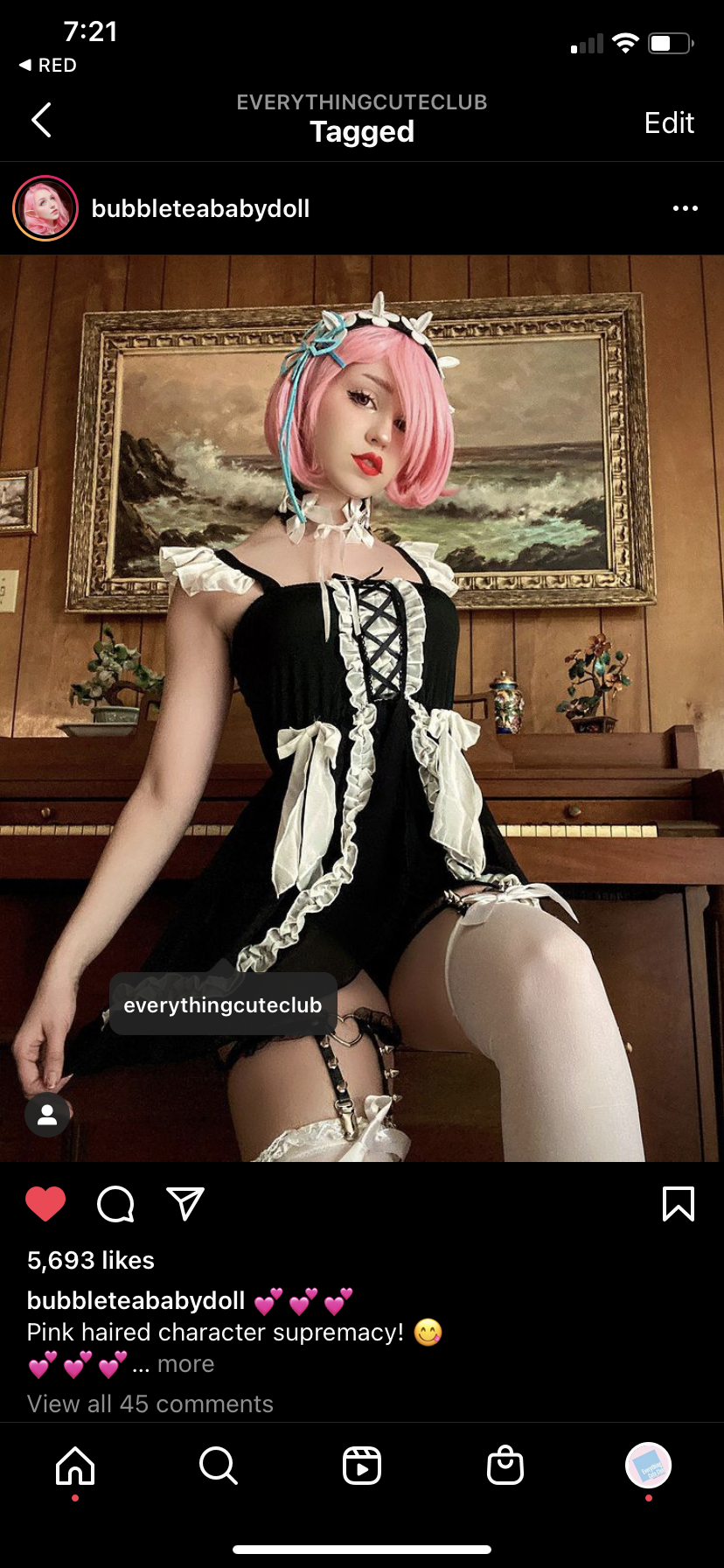 Gothic maid dress include panties  cosplay/ lounge sets