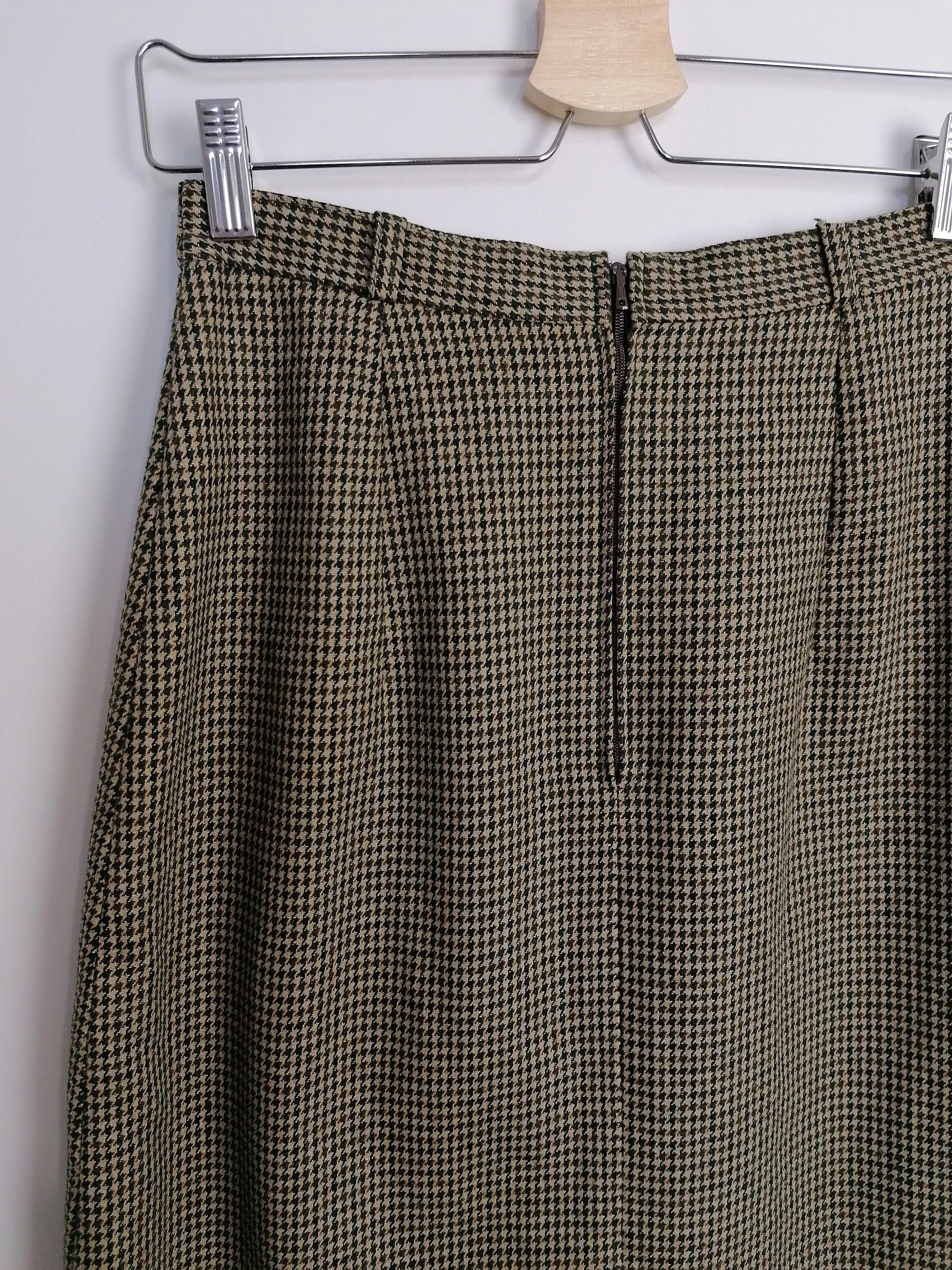 High Waist A-line Skirt Wool Blend