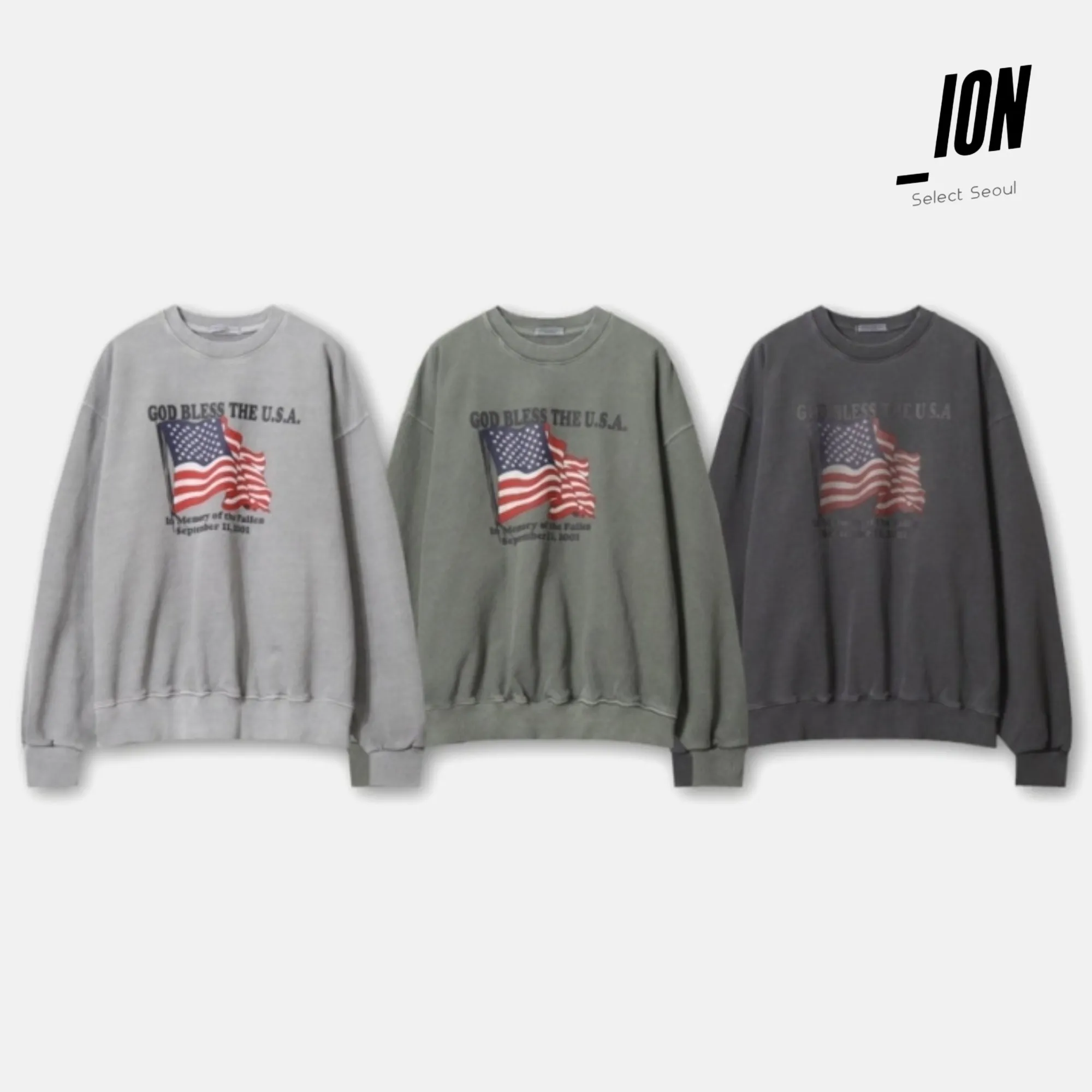 IONSEOUL  |Unisex Street Style Long Sleeves Oversized Logo Sweatshirts