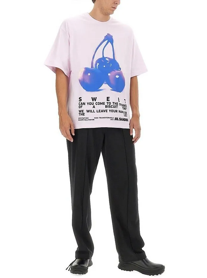 Jil Sander  |Crew Neck Cotton Short Sleeves Oversized Designers