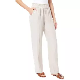 Jones New York Womens Linen High Rise Wide Leg Pants