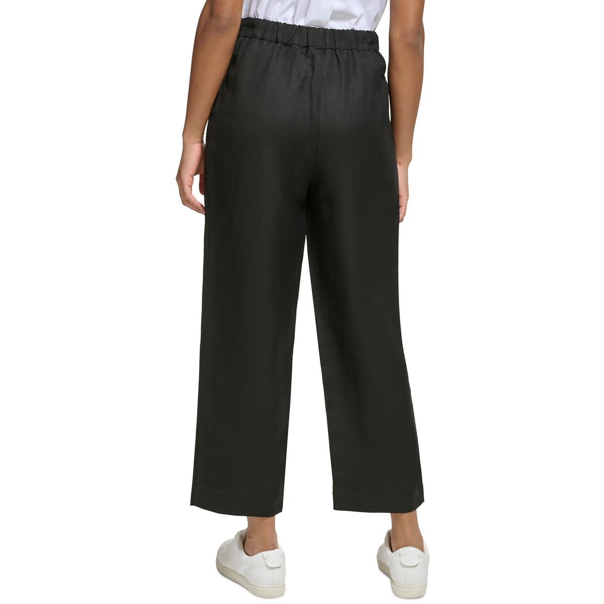 Karl Lagerfeld Paris Womens Stretch Pleated Cropped Pants