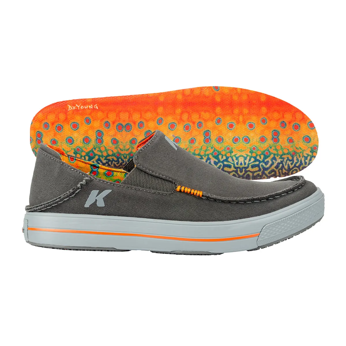 Korkers Fish Moc Kling-On Deck Sole Brook Trout/Blue