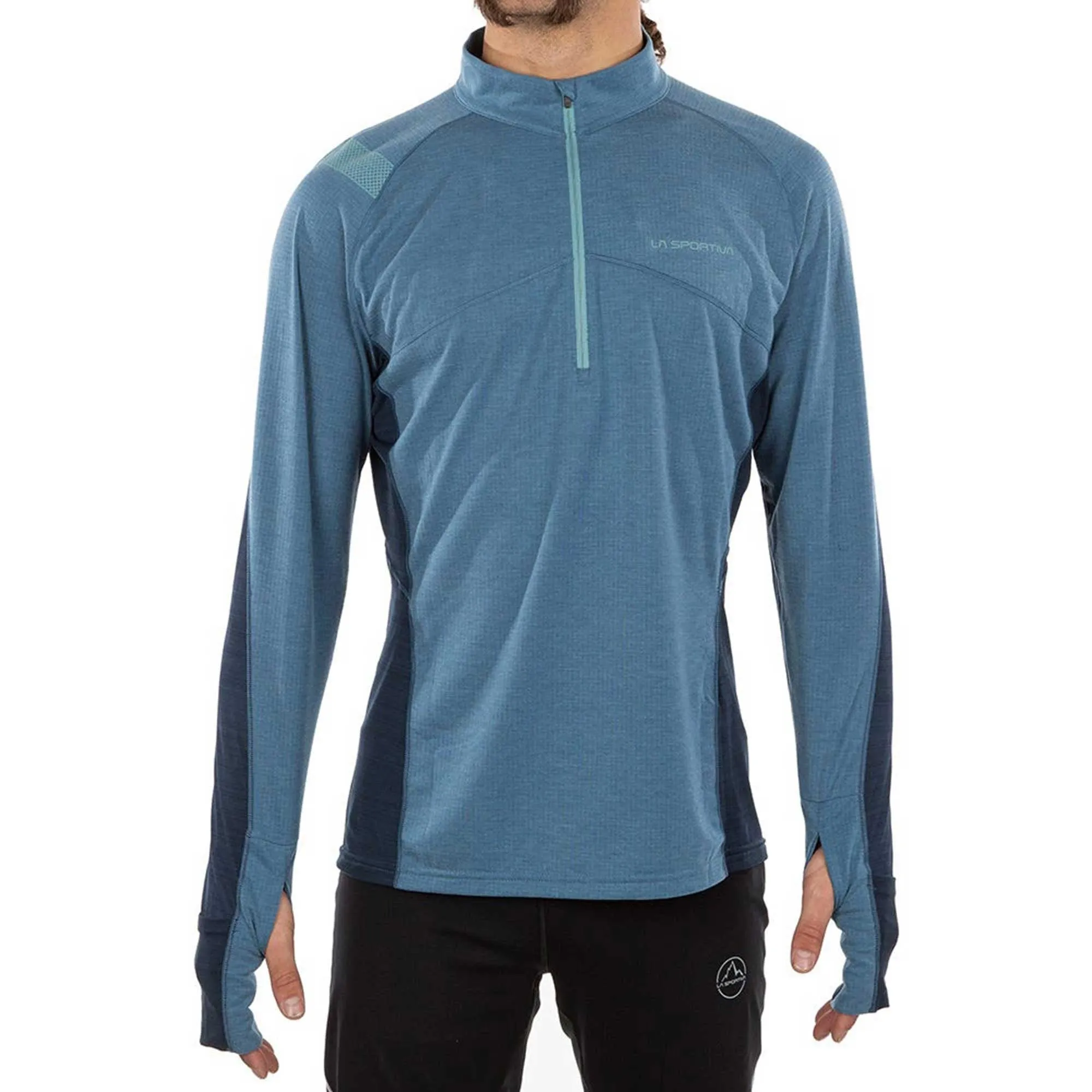 La Sportiva  Swift Long Sleeve Mens Mid Layer Atlantic/Night Blue