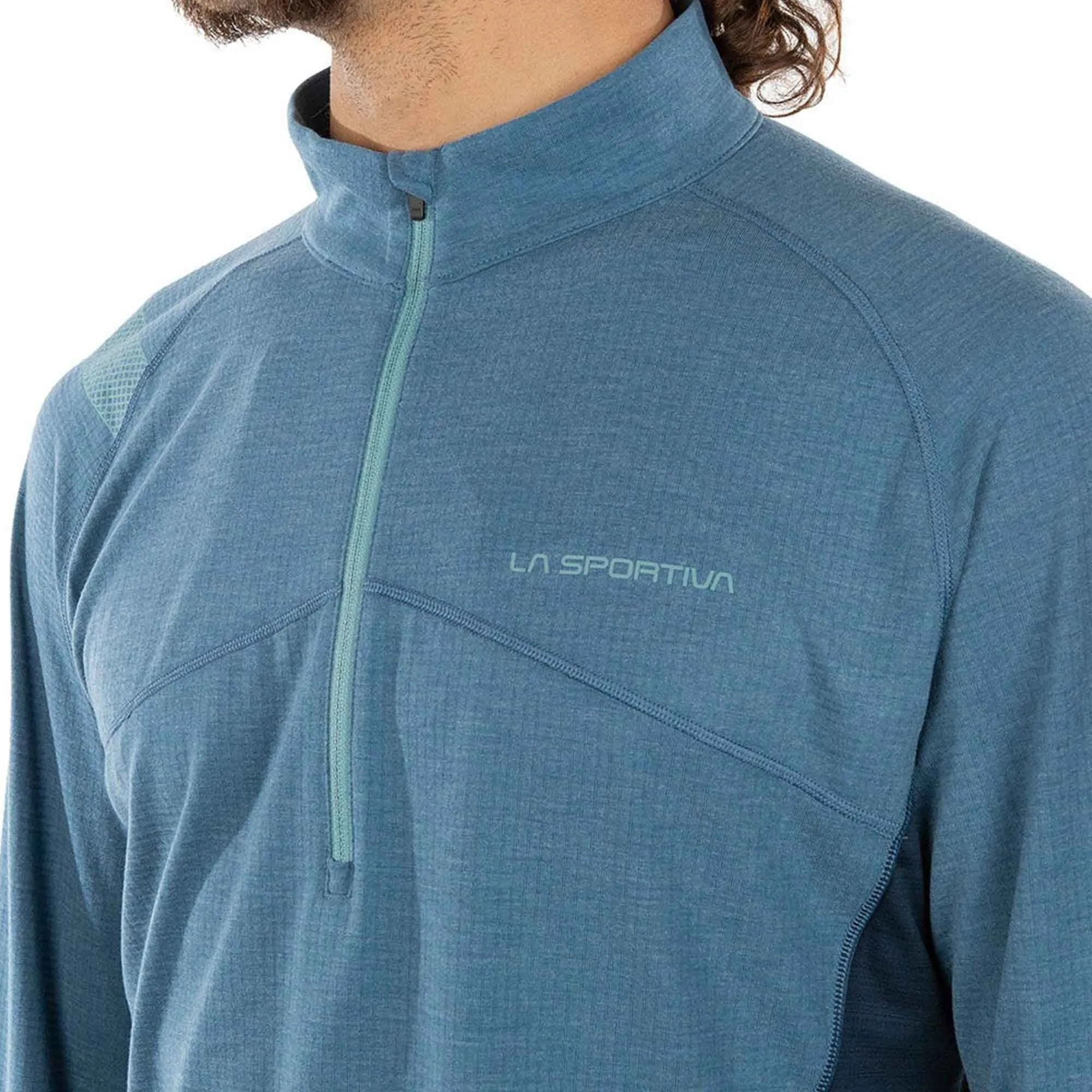 La Sportiva  Swift Long Sleeve Mens Mid Layer Atlantic/Night Blue