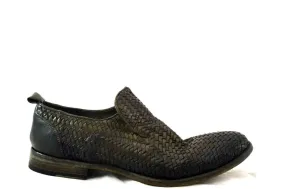 LAST PAIR 42-DARK MOSS HAND-WOVEN LOAFERS