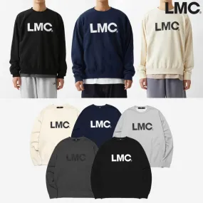 LMC  |Unisex Street Style Long Sleeves Plain Cotton Oversized Logo