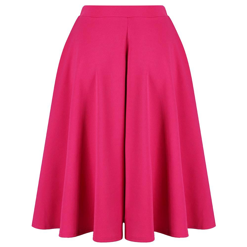 Magenta 1950s Vintage Rockabilly Swing Skirt