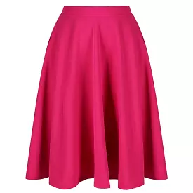 Magenta 1950s Vintage Rockabilly Swing Skirt