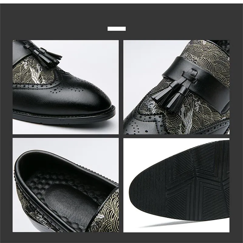 Men's Autumn Ethnic Style Tassel Breathable Slip-On Casual Loafers