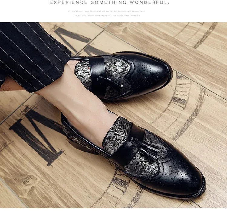 Men's Autumn Ethnic Style Tassel Breathable Slip-On Casual Loafers