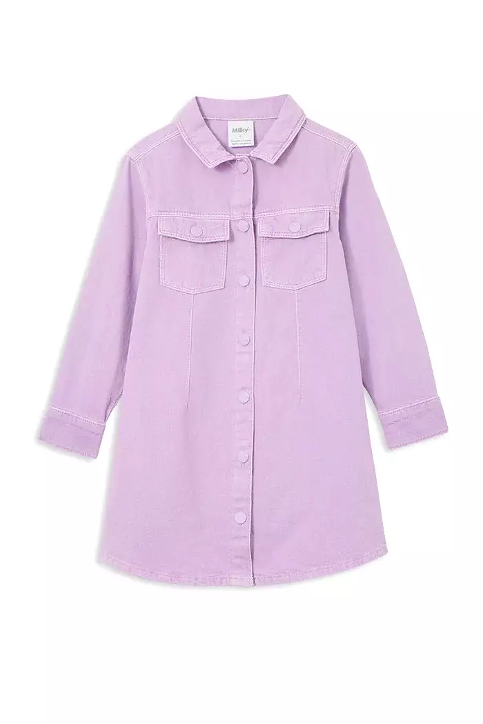 Milky - Lavender Denim Dress