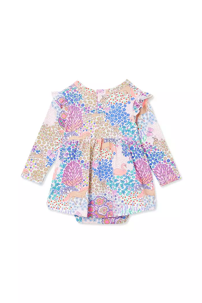 Milky - Patchwork Frill Baby Dress