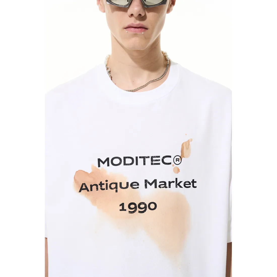 MODITEC  |Crew Neck Unisex Street Style Cotton Short Sleeves Oversized