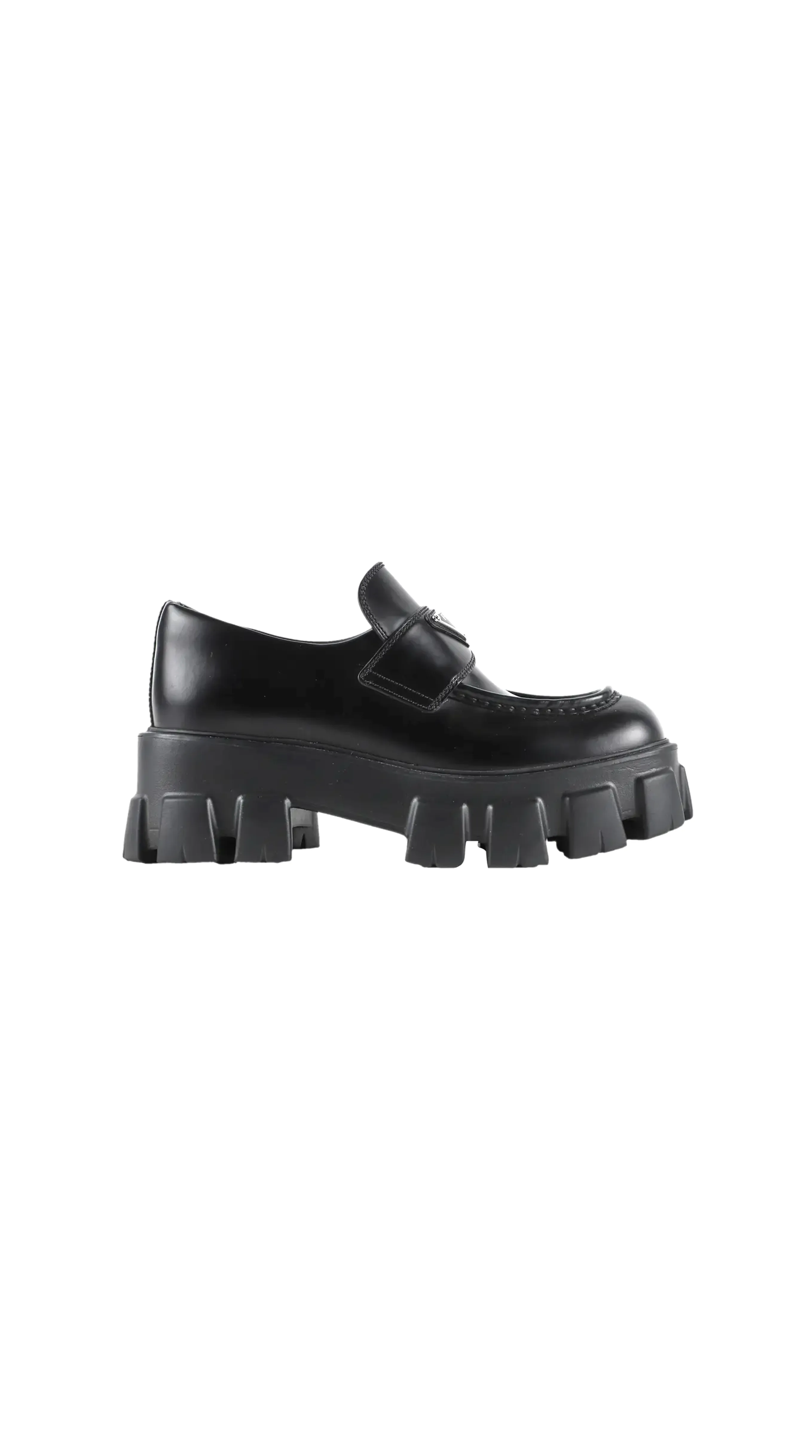 Monolith Brushed Leather Loafers - Black