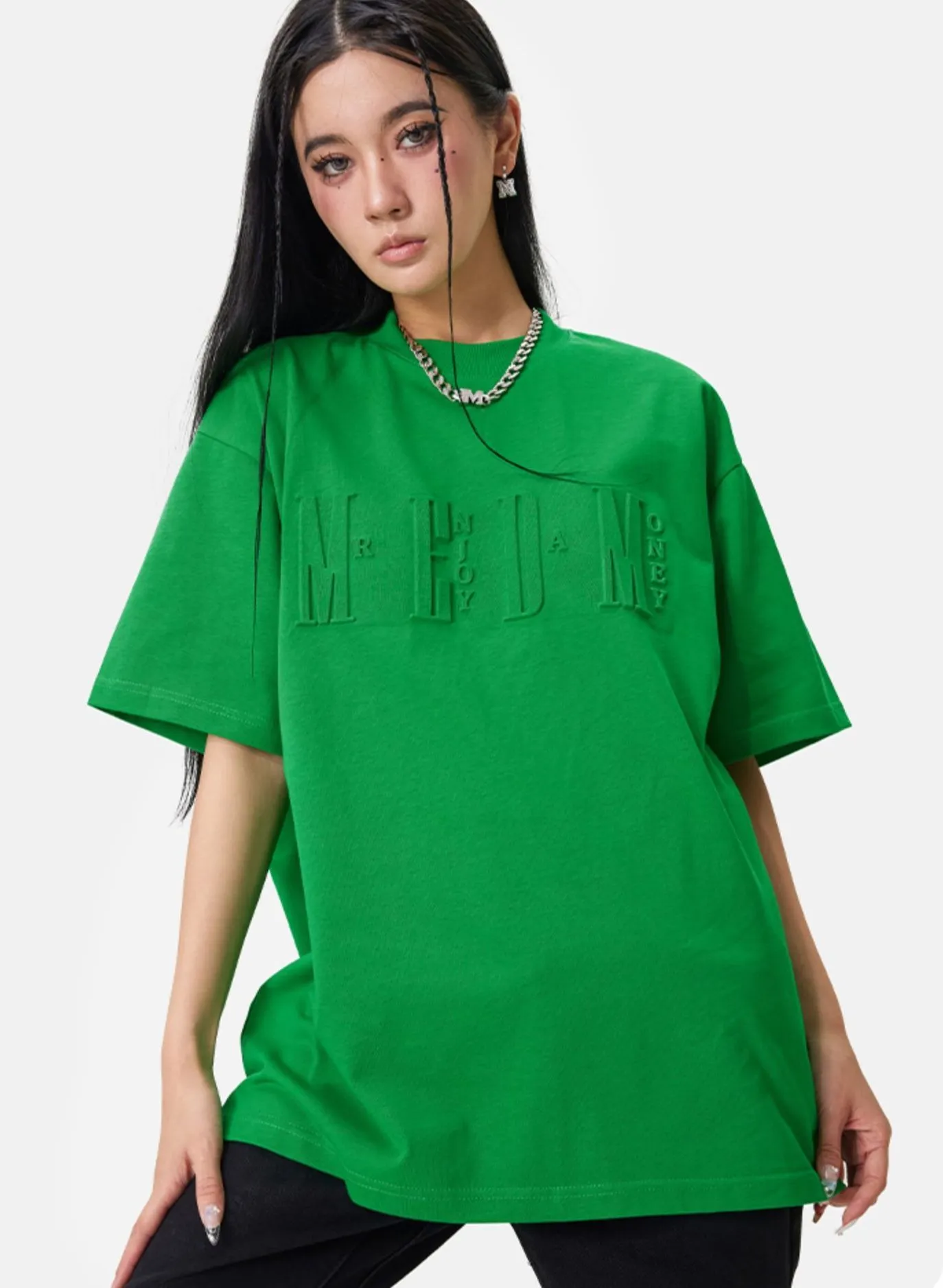 MR. ENJOY DA MONEY  |Unisex Street Style U-Neck Cotton Short Sleeves Oversized