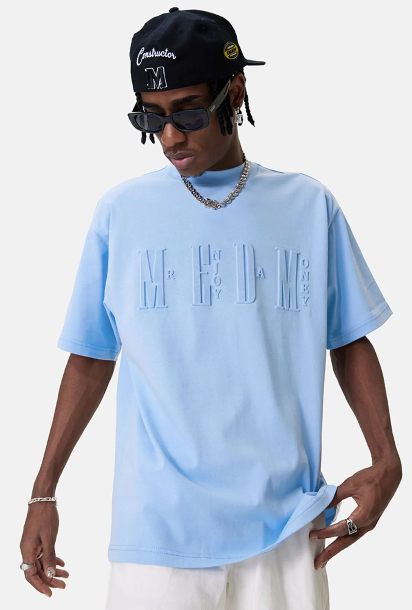 MR. ENJOY DA MONEY  |Unisex Street Style U-Neck Cotton Short Sleeves Oversized