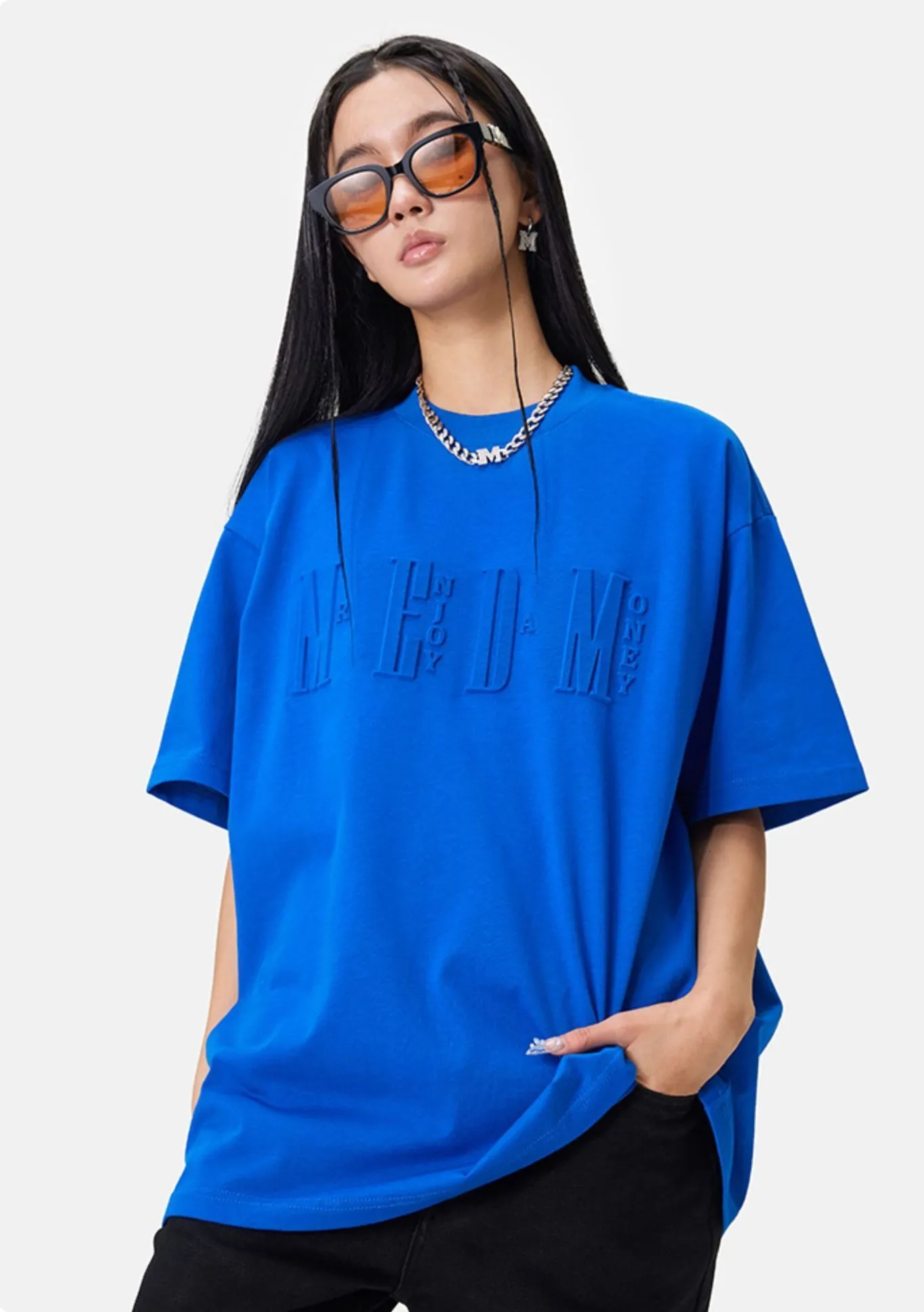 MR. ENJOY DA MONEY  |Unisex Street Style U-Neck Cotton Short Sleeves Oversized