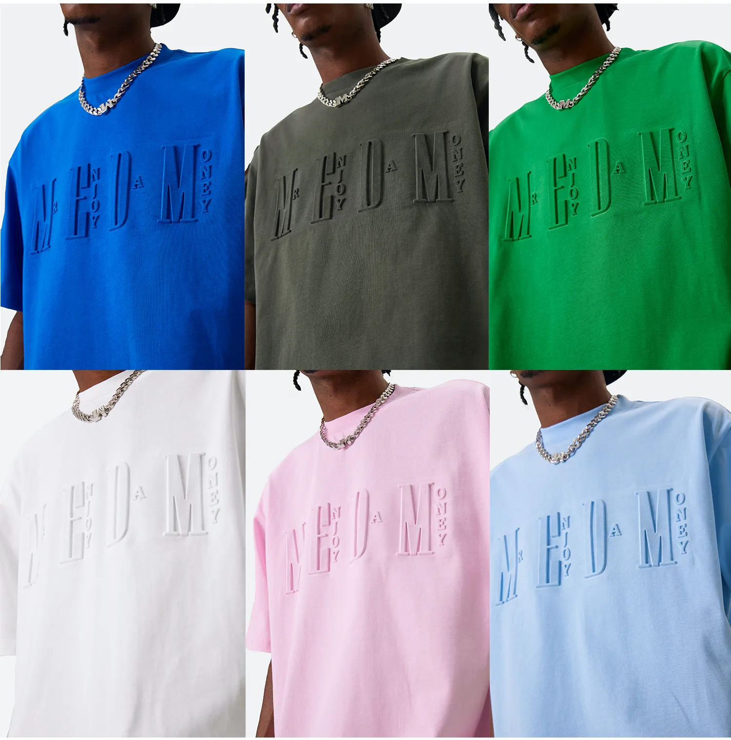 MR. ENJOY DA MONEY  |Unisex Street Style U-Neck Cotton Short Sleeves Oversized