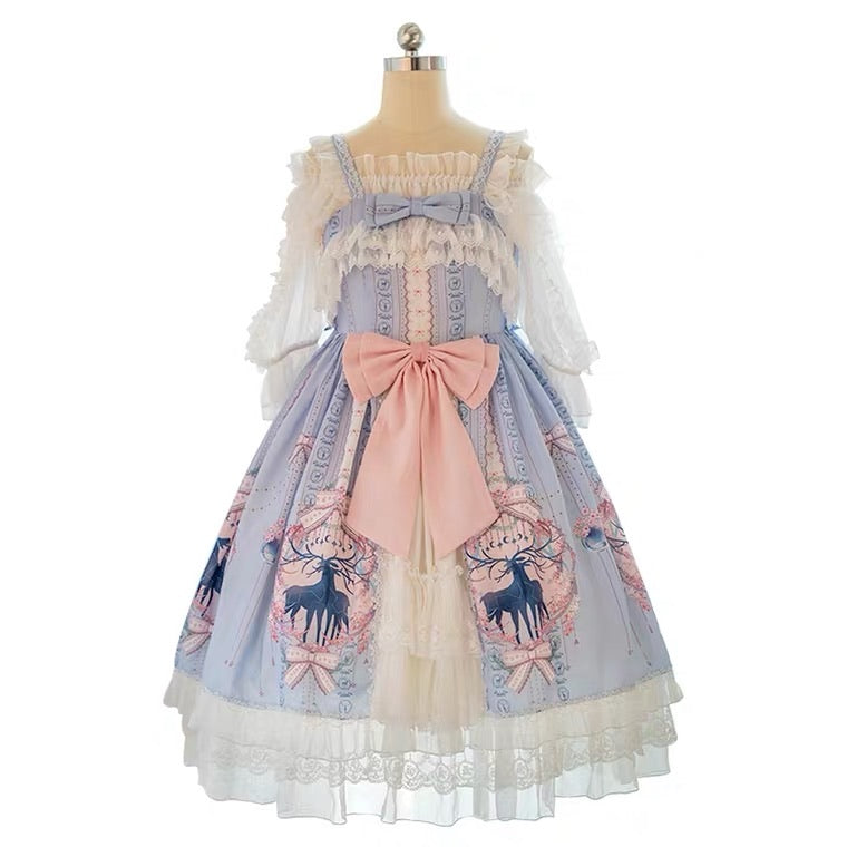 Nara deer Lolita JSK dress (no sleeves) plus kawaii plus size