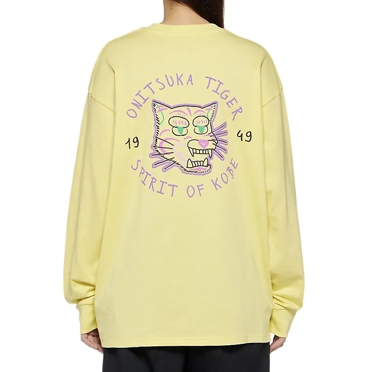 Onitsuka Tiger  |Unisex Street Style Long Sleeves Cotton Oversized Shirts