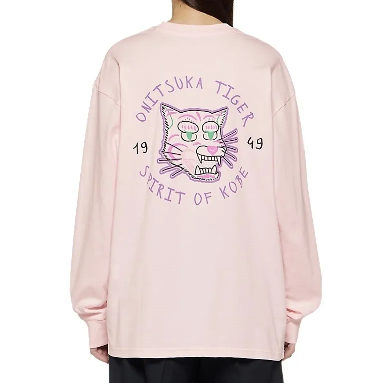 Onitsuka Tiger  |Unisex Street Style Long Sleeves Cotton Oversized Shirts